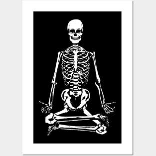 Meditating Skeleton Posters and Art